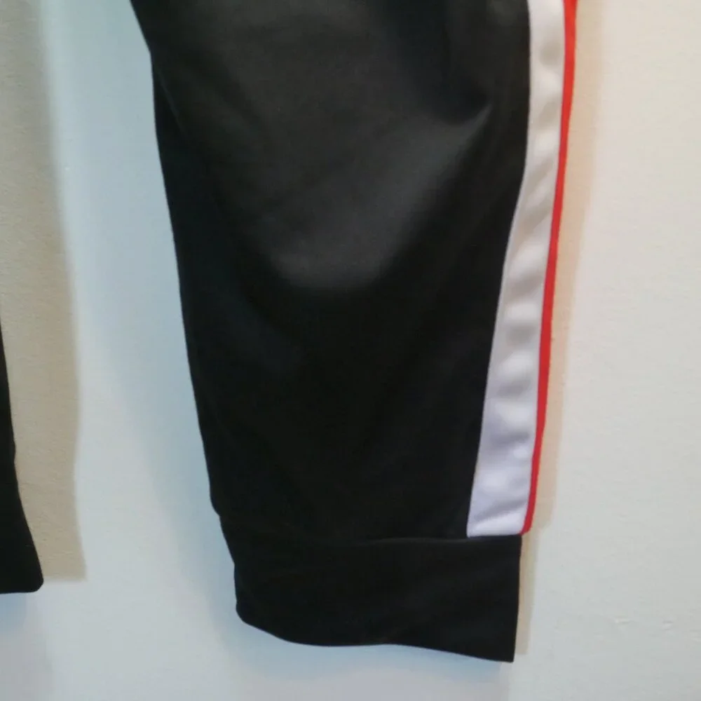 Foundry Black Tracksuit Set Red White Stripe Hoodie Joggers 2XL Young Men's - Picture 11 of 14